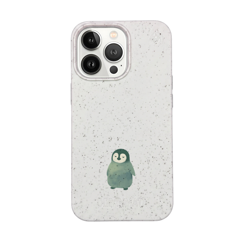 iPhone 13 Pro Max Case - White Penguin - "HappyPenguin" - Sustainable