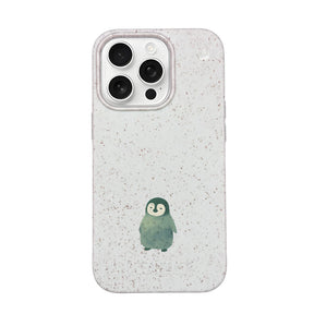 Biologisch abbaubare Handyhülle iPhone 16 pro Happypinguin — kompostierbar — Vorderseite
