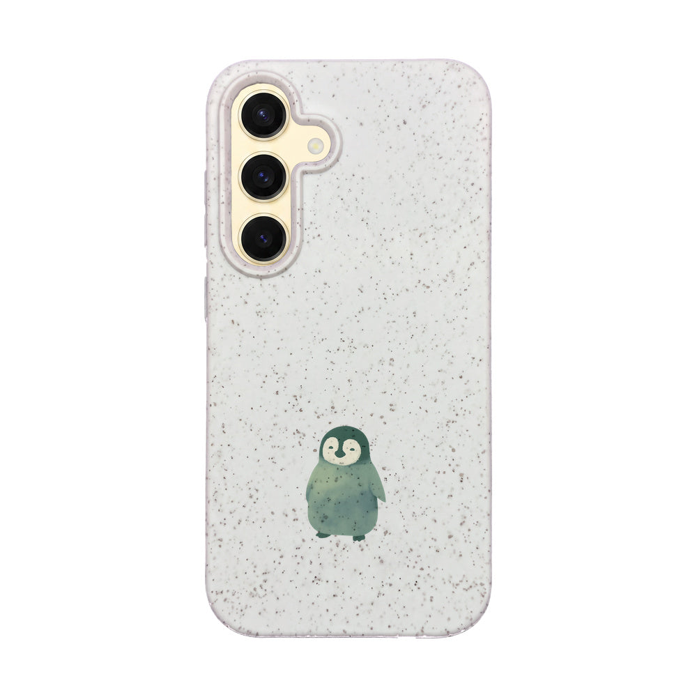 Biologisch abbaubare Handyhülle Samsung S24 Happypinguin — kompostierbar — Vorderseite