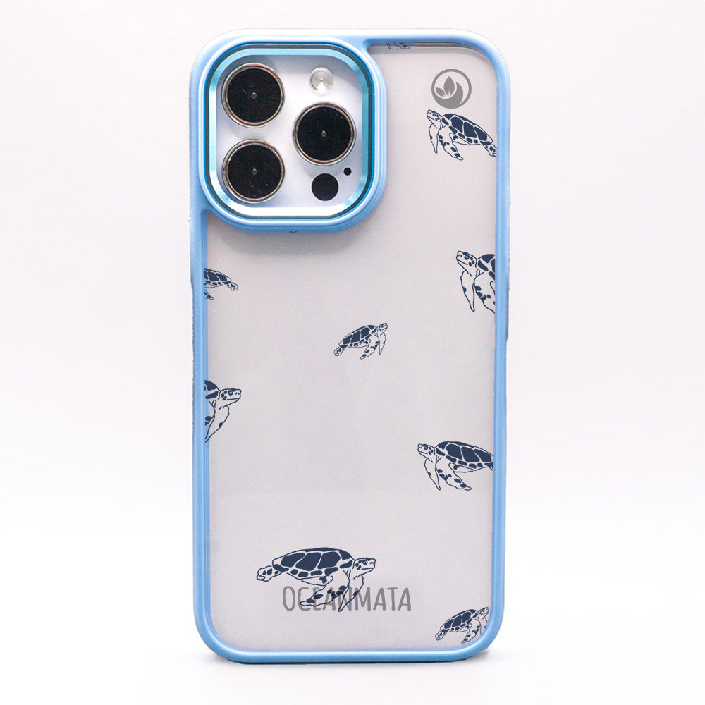 iPhone SE/7/8 Hülle - Schildkröten blau - "Turtlino" - nachhaltig