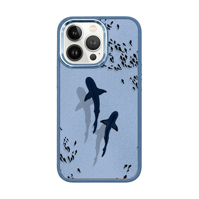 iPhone 13 pro max Hülle - Hai blau - "Into the blue" nachhaltig