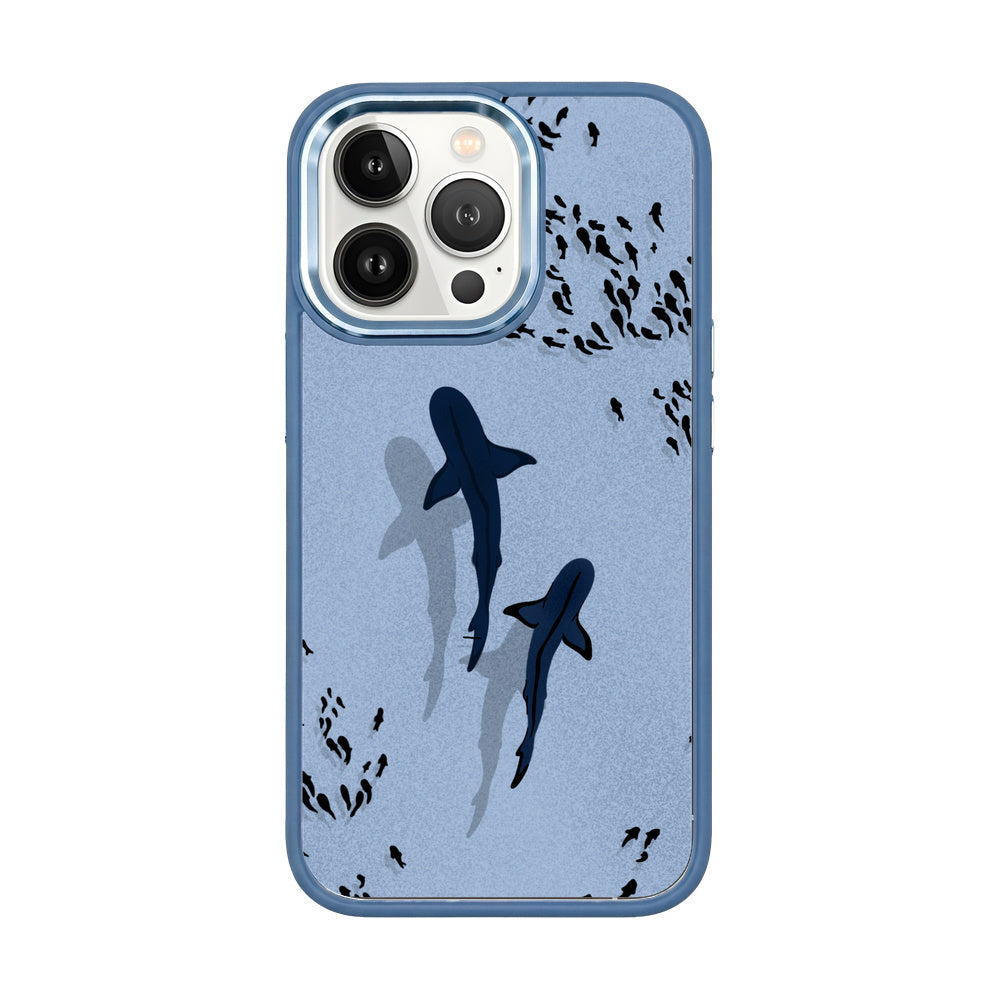 iPhone 13 pro max Hülle - Hai blau - "Into the blue" nachhaltig