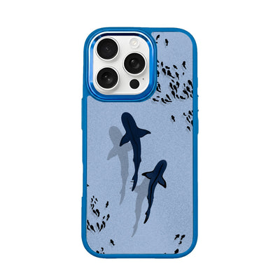iPhone 16 pro max Hülle - Hai blau - "Into the blue" nachhaltig