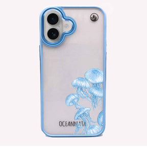 iPhone 16 Hülle -  qualle blau - "Jellies" - nachhaltig
