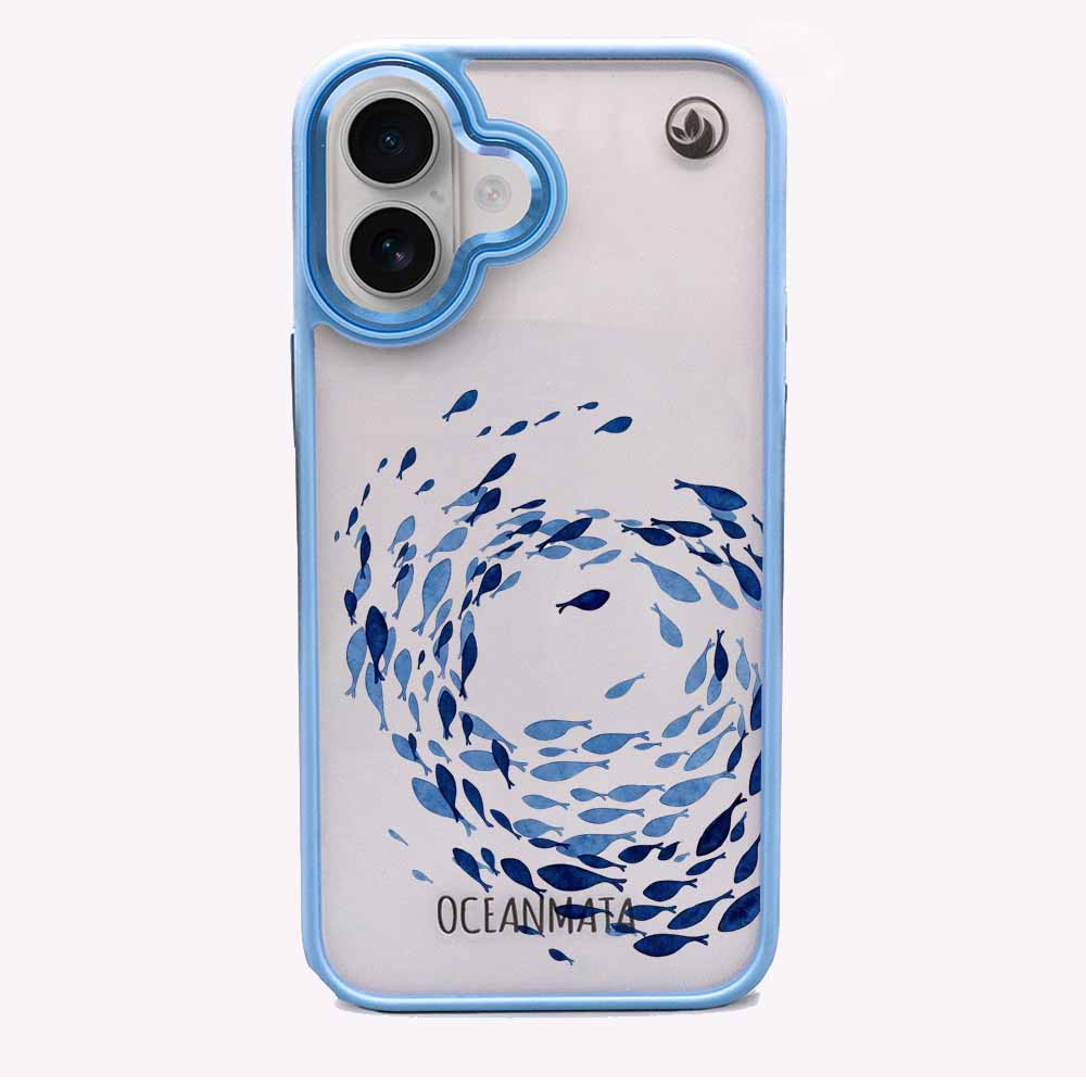 iPhone 16 Hülle - Schwarm blau - "Swarmin" - nachhaltig
