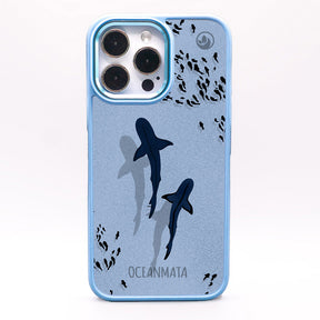 iPhone 15 pro max Hülle - Hai blau - "Into the blue" nachhaltig