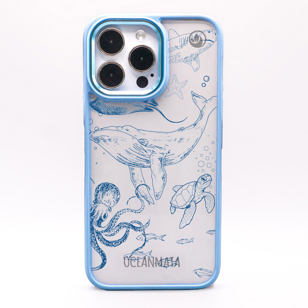 iPhone 15 pro Hülle - Wal blau - "WhaleLife" nachhaltig