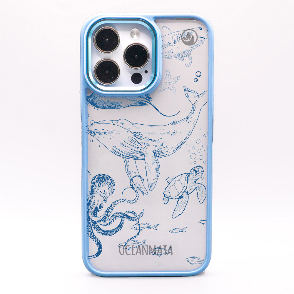 iPhone 15 pro Hülle - Wal blau - "WhaleLife" nachhaltig