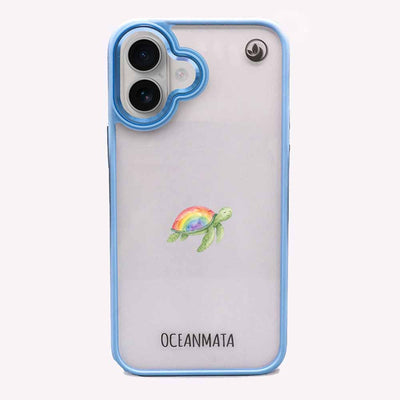 iPhone 16 Hülle - Schildkröte blau - "Queertle" - nachhaltig