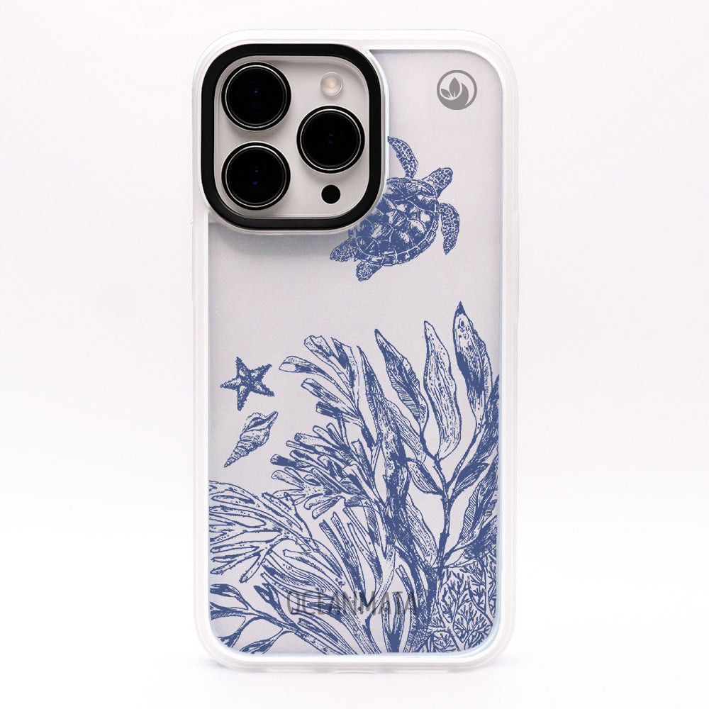 iPhone 17 Hülle - Schildkröten blau - "Silent Wave" - nachhaltig