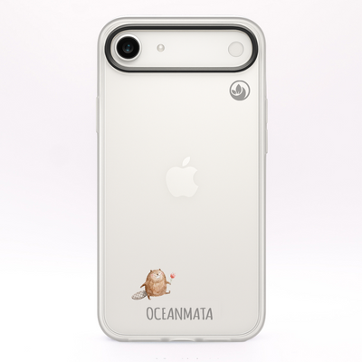 iPhone 17 Air Hülle - Biber blau - "BeaverBliss" - nachhaltig