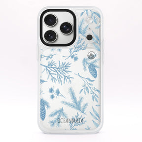 iPhone 17 pro Hülle - Winterwald blau - "BluePine" - nachhaltig