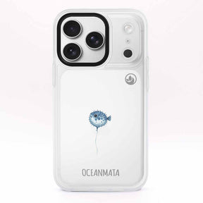 iPhone 17 pro Hülle - kugelfisch blau - "Pufferfish" - nachhaltig