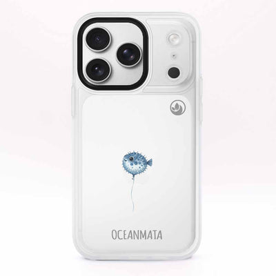 iPhone 17 pro max Hülle - kugelfisch blau - "Pufferfish" - nachhaltig