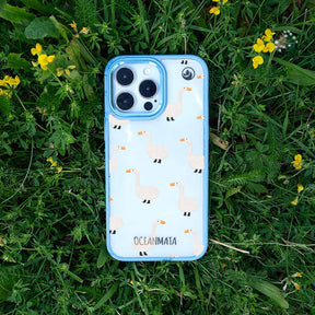 iPhone 17 Hülle -  gans blau - "Goose Fella" - nachhaltig