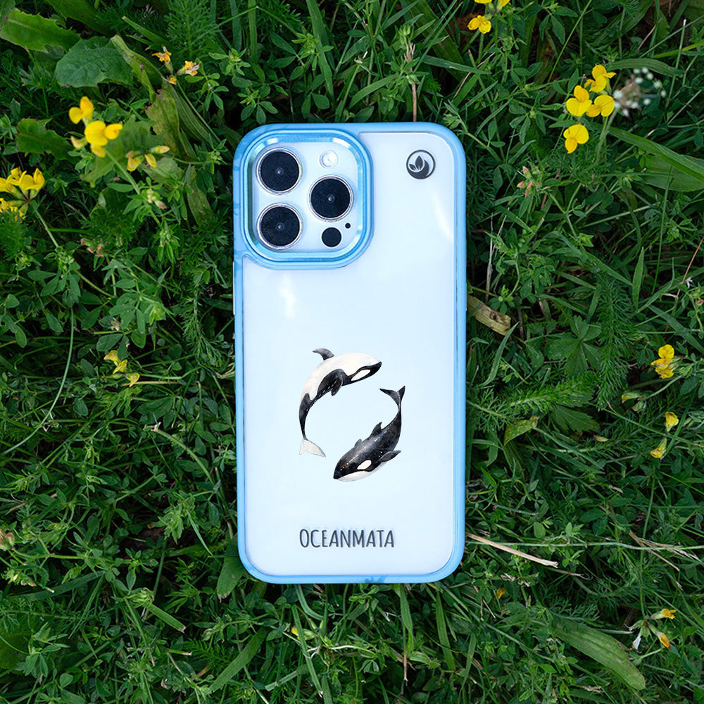 iPhone 14 Hülle - Orca blau - "OrcaFlow" - nachhaltig