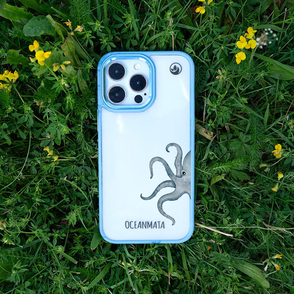 iPhone 13 Hülle - Oktopus blau - "TentacleTheory" - nachhaltig