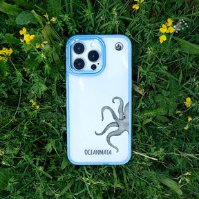 iPhone 12 pro / iPhone 12 Hülle - Oktopus blau - "TentacleTheory" - nachhaltig