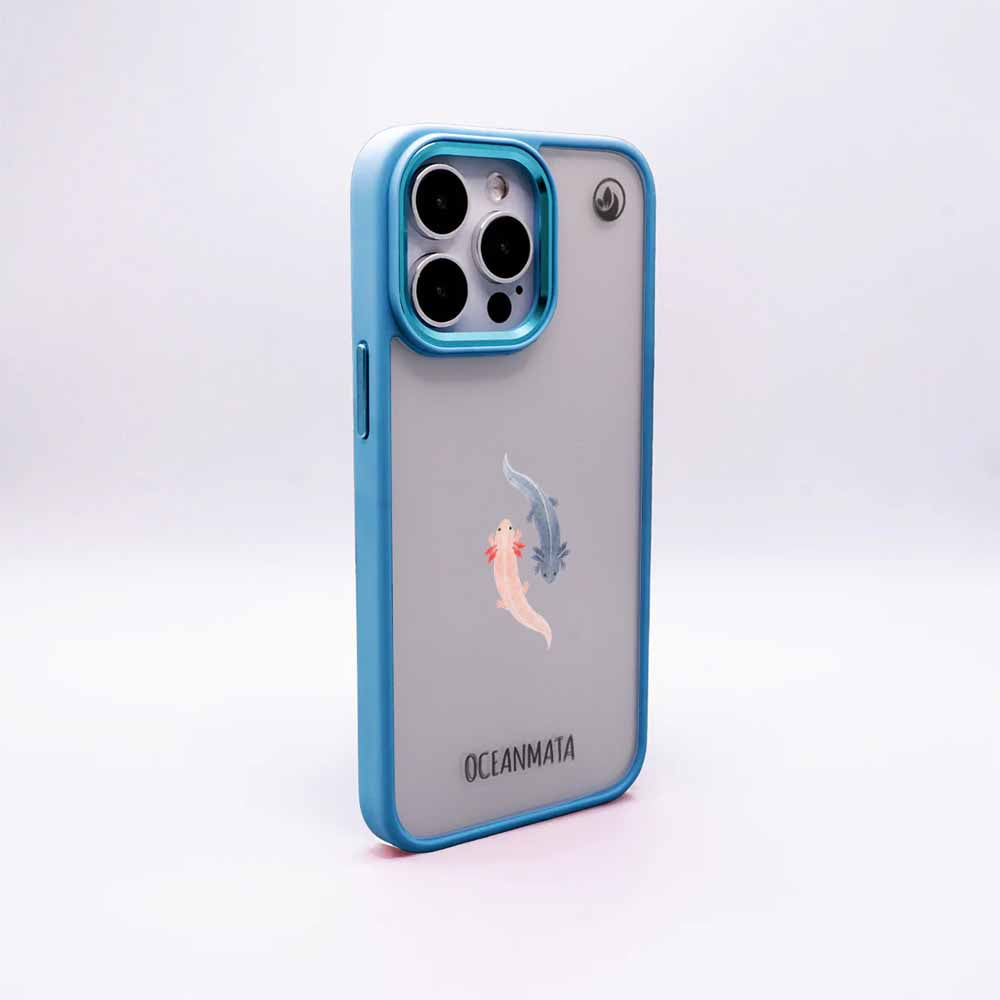 iPhone 11 pro Hülle - Axlotl blau - "Axl" - nachhaltig