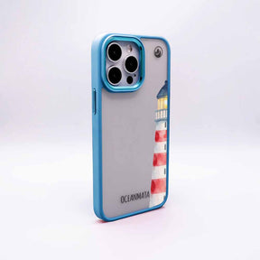 iPhone 13 Hülle - Leuchtturm blau - "Lighthouse" - nachhaltig