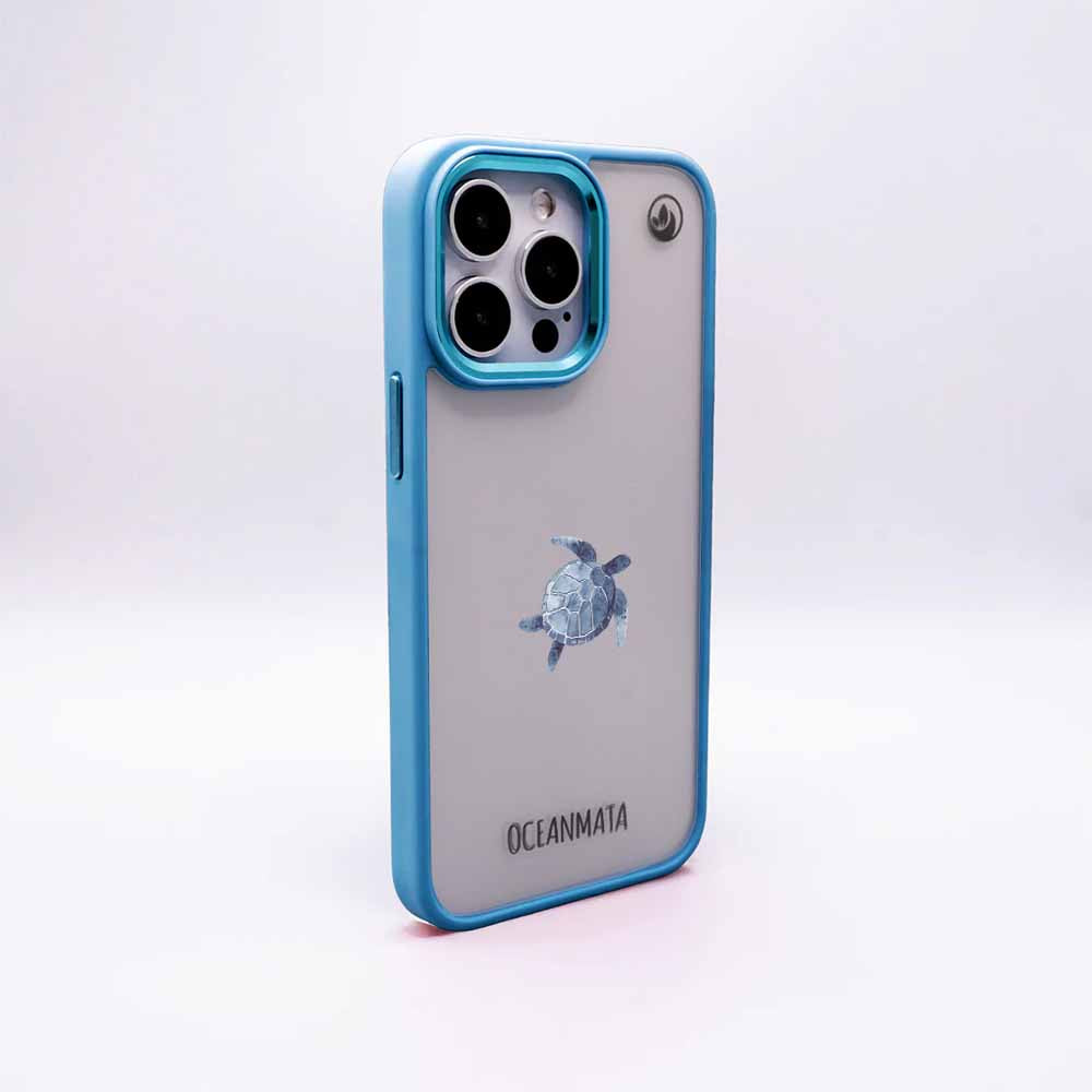 iPhone 17 Air Hülle - Turtle blau - "Shellie" - nachhaltig