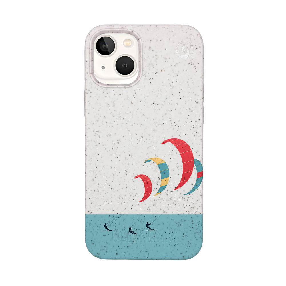 iPhone 13 mini Case - Kite White - "Kitesurf" - sustainable