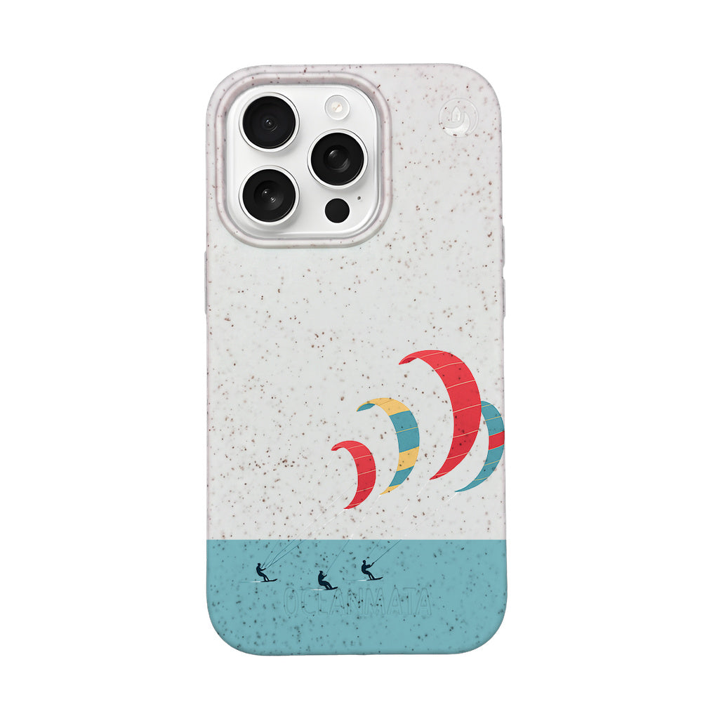 iPhone 16 Pro Max Case - Kite White - "Kitesurf" - Sustainable