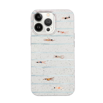 iPhone 13 pro Hülle - Schwimmen weiß - "lapflow" - nachhaltig