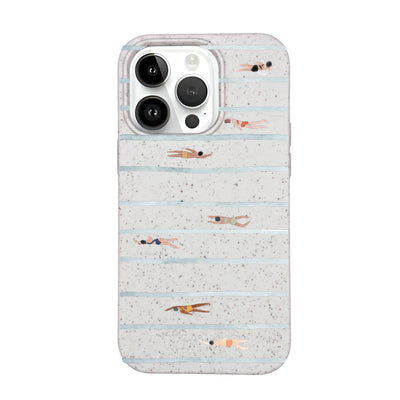 iPhone 14 pro Hülle - Schwimmen weiß - "lapflow" - nachhaltig