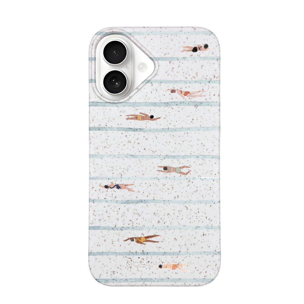 iPhone 16 Case - Swimming White - "lapflow" - sustainable