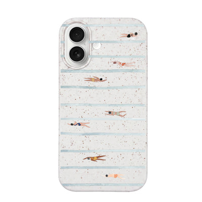 iPhone 17 Case - Swimming White - "lapflow" - sustainable