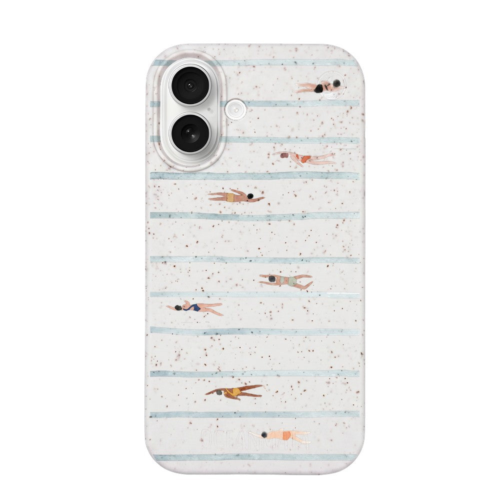 iPhone 17 Hülle - Schwimmen weiß - "lapflow" - nachhaltig