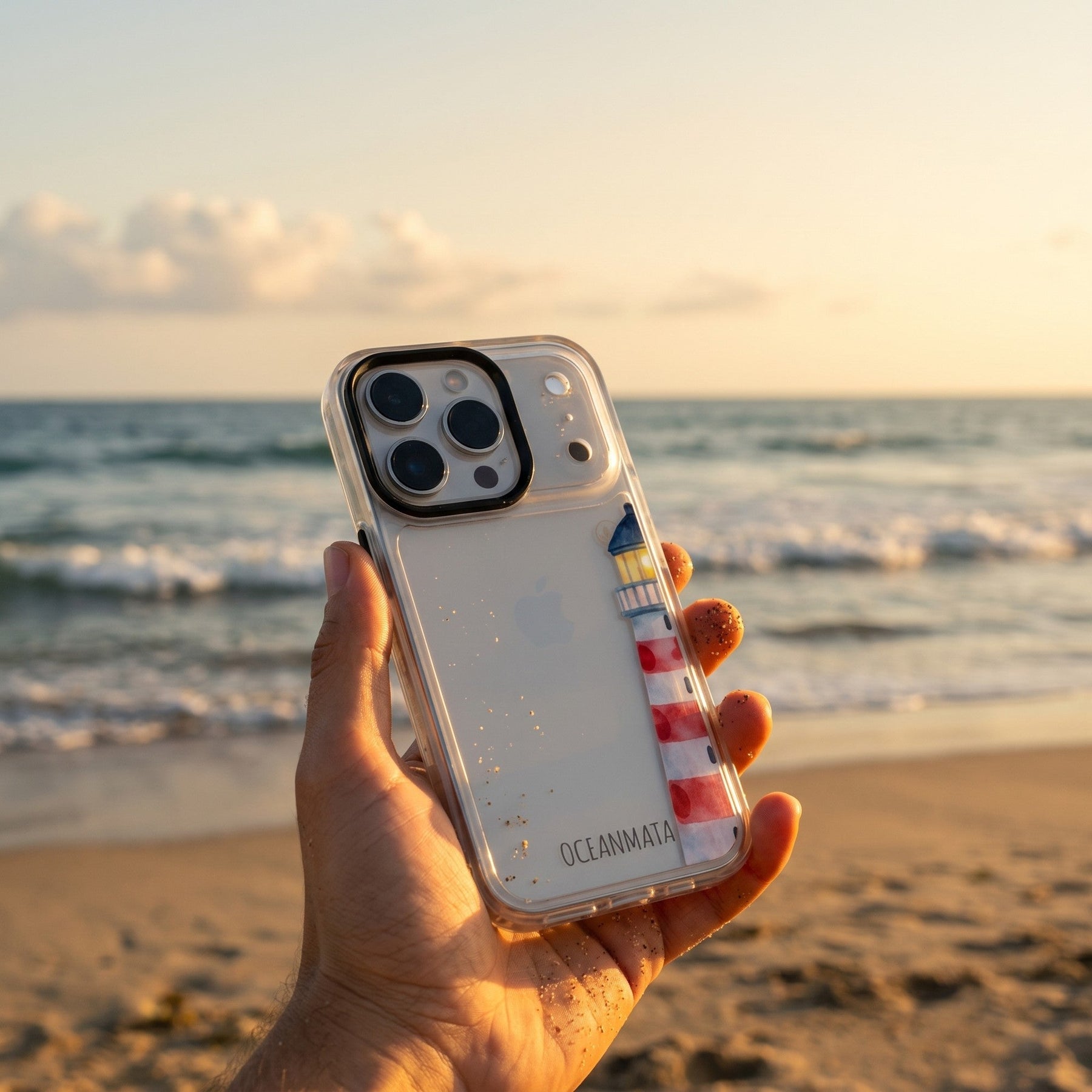 Nachhaltige Handyhülle Samsung S26 Ultra Lighthouse aus Ocean Plastic — in der Hand