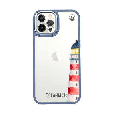 iPhone 12 pro / iPhone 12 Hülle - Leuchtturm blau - "Lighthouse" - nachhaltig