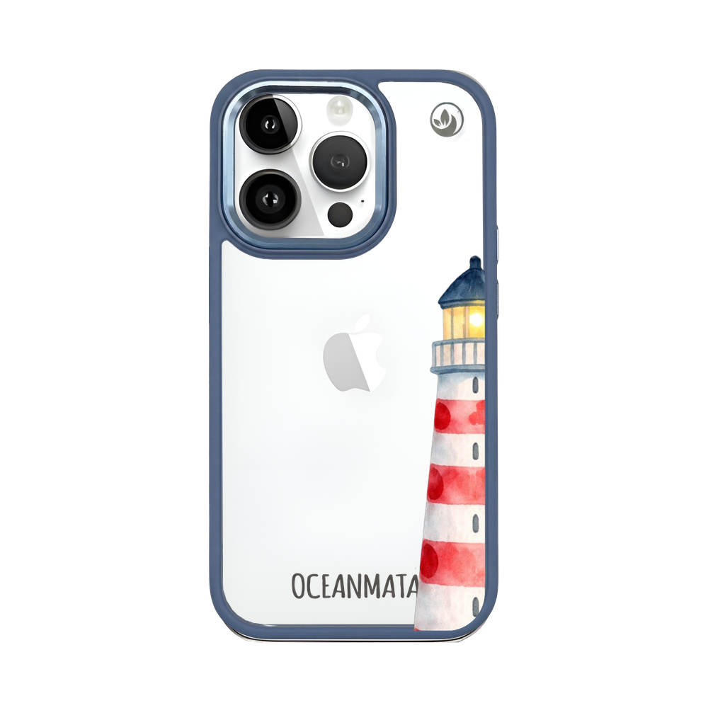 iPhone 14 pro max Hülle - Leuchtturm blau - "Lighthouse" - nachhaltig