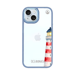 iPhone 15 Hülle - Leuchtturm blau - "Lighthouse" - nachhaltig