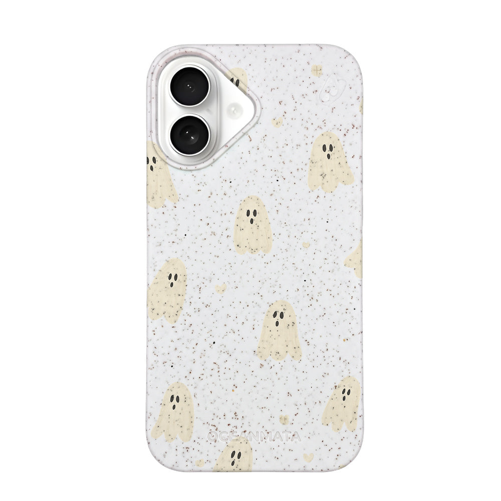 iPhone 16 Case - Ghost White - "LittleGhost" - Sustainable