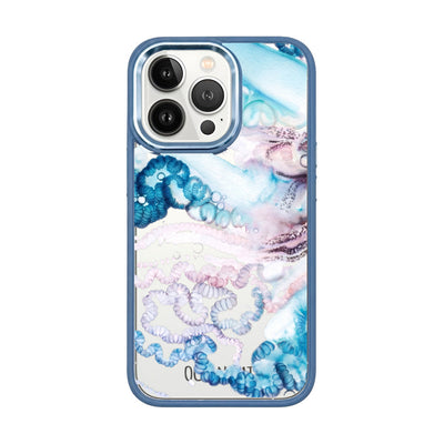 iPhone 13 pro Hülle - Qualle blau - "Men o' War" - nachhaltig