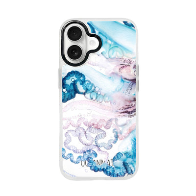 iPhone 17 Hülle - Qualle blau - "Men o' War" - nachhaltig