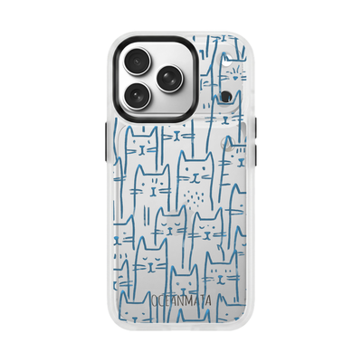 Samsung S26 Ultra Hülle - Katzen blau - "miau" - nachhaltig