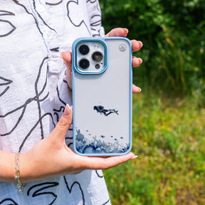 iPhone 12 pro / iPhone 12 Hülle - Taucher blau - "DeepDive" - nachhaltig