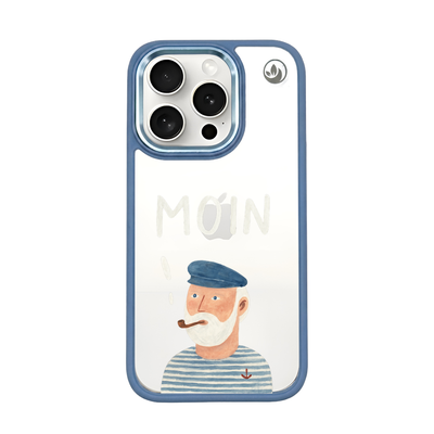 iPhone 15 pro Hülle - Moin blau - "Ostfriese" - nachhaltig