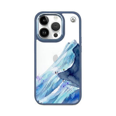 iPhone 14 pro Hülle - Wanderung blau - "mountainblue" - nachhaltig