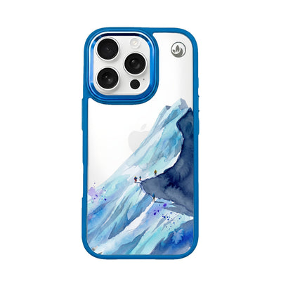 iPhone 16 pro Hülle - Wanderung blau - "mountainblue" - nachhaltig