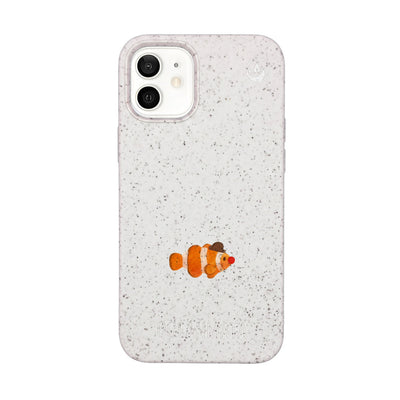 iPhone 12 mini Hülle - Clownfisch weiß - "Mr.Clown-Fish" - nachhaltig