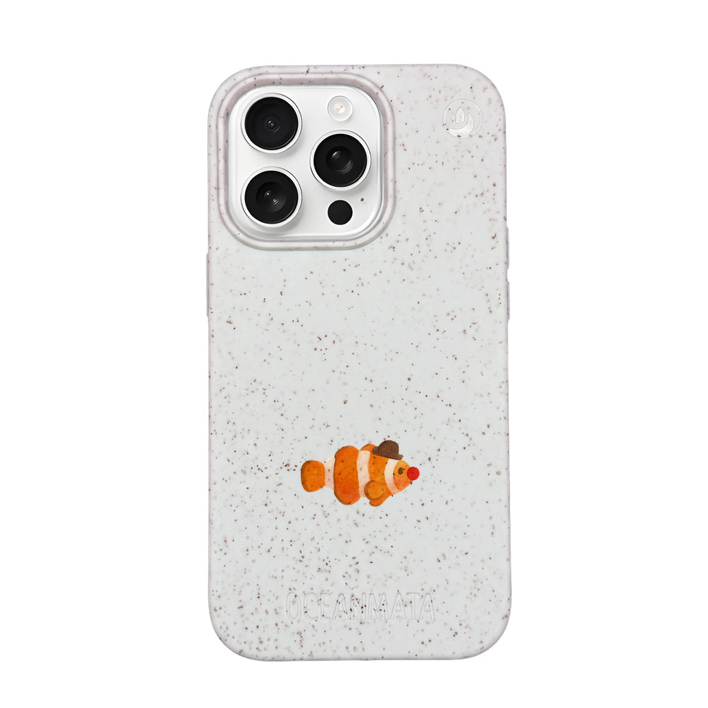 Biologisch abbaubare Handyhülle iPhone 16 pro Mrclownfish — kompostierbar — Vorderseite