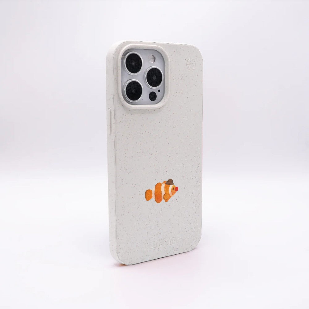 iPhone SE/7/8 Hülle - Clownfisch weiß - "Mr.Clown-Fish" - nachhaltig