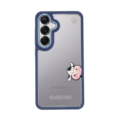Samsung S25+ Hülle -  Kuh blau - "muh" - nachhaltig