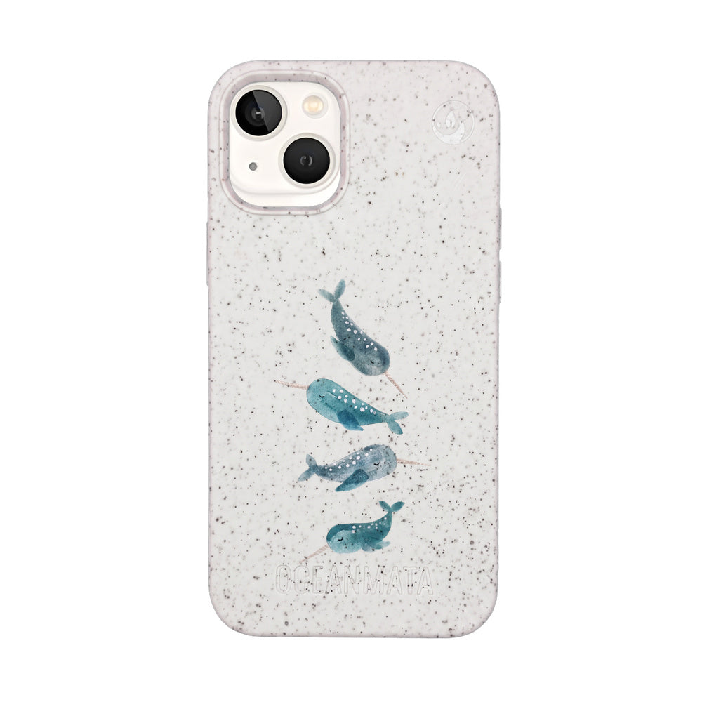 iPhone 13 mini Case - Narwhal White - "Narwhale" - sustainable
