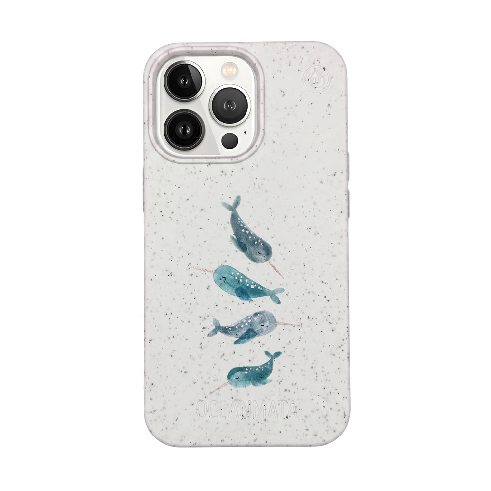 iPhone 13 Pro Case - Narwhal White - "Narwhale" - sustainable